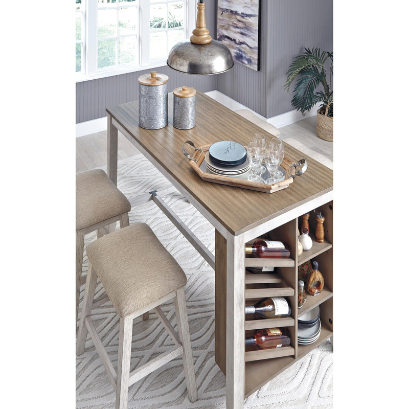 Signature Design by Ashley Skempton D394 5 pc Counter Height Dining Set IMAGE 2