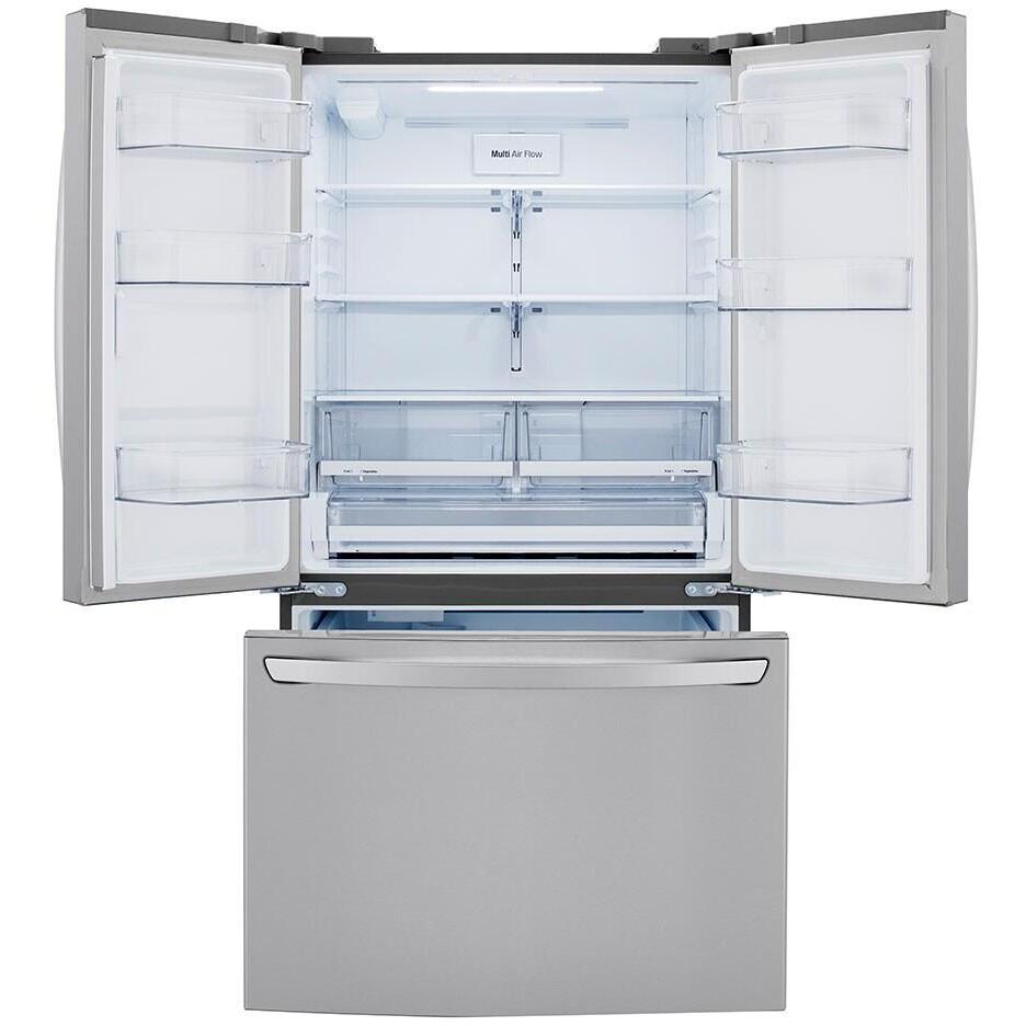 LG 36-inch, 28.7 cu. ft. Freestanding French 3-Door Refrigerator with IcePlus™ LRFCS29D6S IMAGE 3