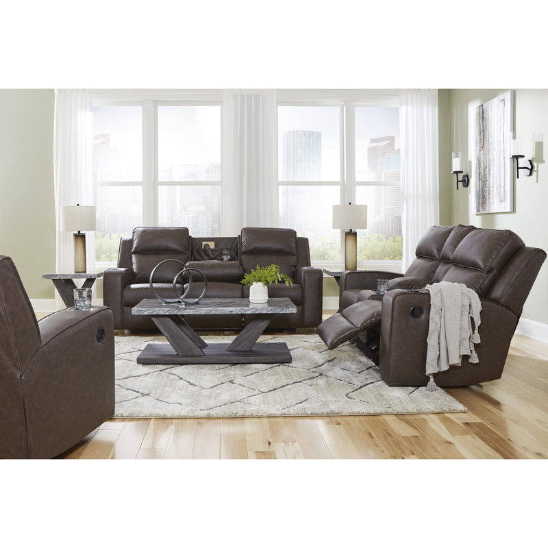 Signature Design by Ashley Lavenhorne Reclining Leather Look Loveseat 6330694C IMAGE 18