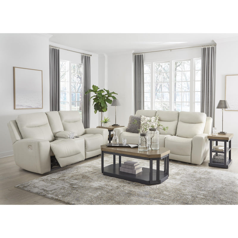 Signature Design by Ashley Mindanao Power Reclining Leather Match Loveseat U5950518C IMAGE 11