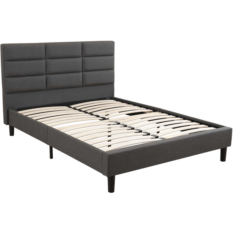 Primo International Shannon King Upholstered Platform Bed Shannon King Upholstered Platform Bed - Charcoal Grey IMAGE 1