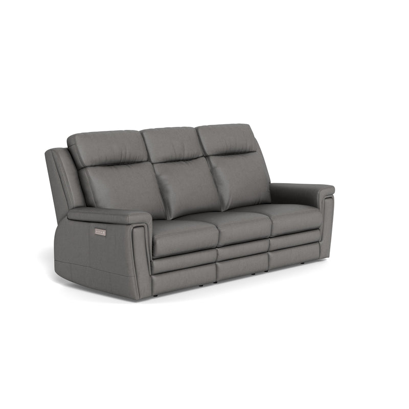 Palliser Asher Power Reclining Leather Sofa 41065-L6-BALI-RAINSTORM IMAGE 3