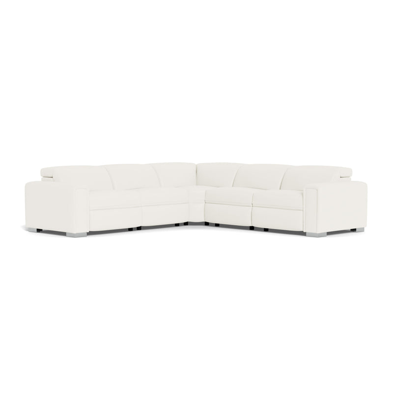 Palliser Titan Power Reclining Leather Match 5 pc Sectional 44004-6P/44004-70/44004-9A/44004-70/44004-7P-VALENCIA-SNOW-MATCH IMAGE 1