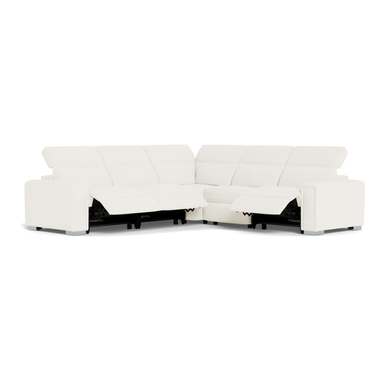 Palliser Titan Power Reclining Leather Match 5 pc Sectional 44004-6P/44004-70/44004-9A/44004-70/44004-7P-VALENCIA-SNOW-MATCH IMAGE 2