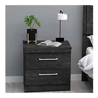 Dynamic Furniture 2-Drawer Nightstand 290-222 Night Table - Inky Maple IMAGE 1