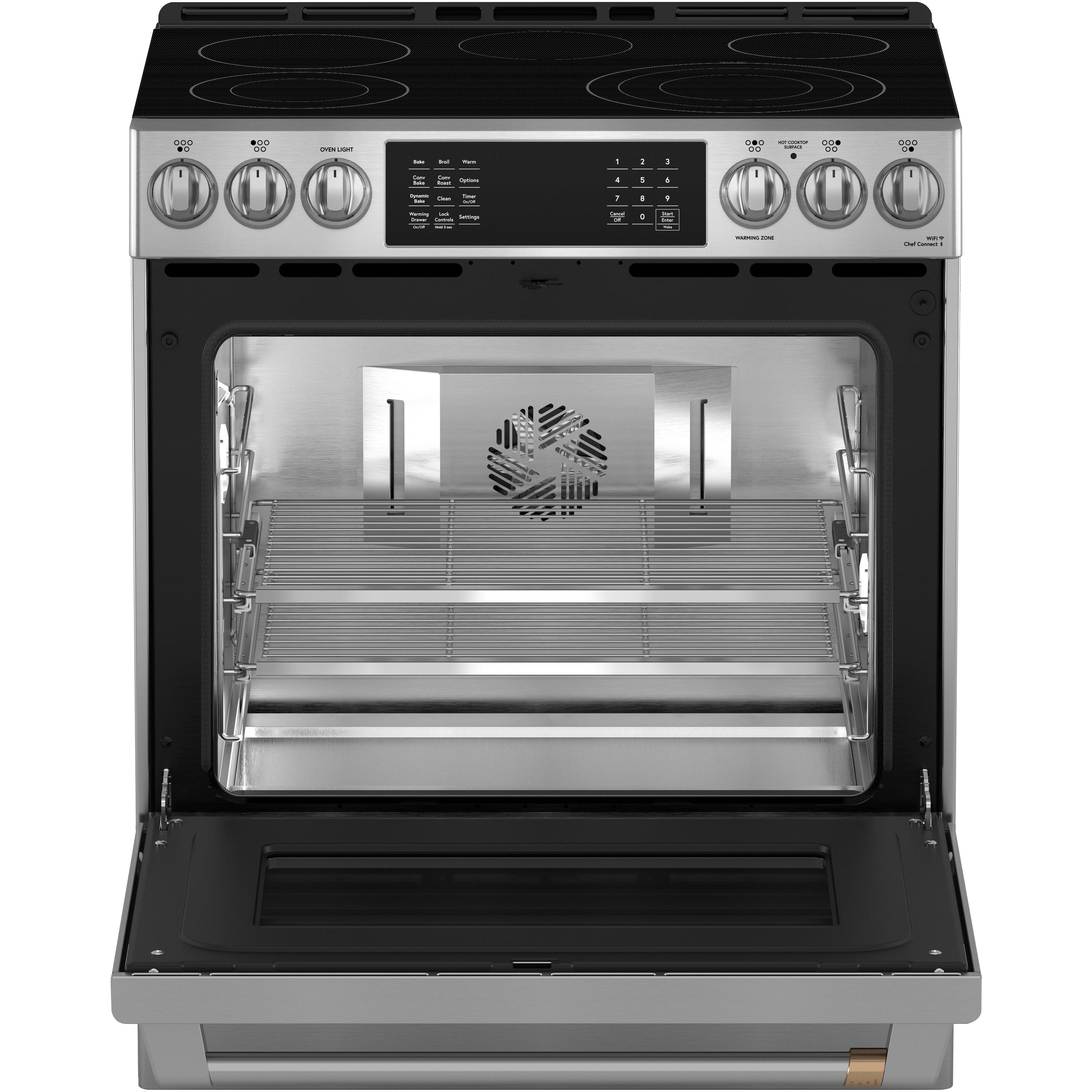 Café 30-inch Freestanding Electric Range with Wi-Fi CRS70XAWCS1 IMAGE 3