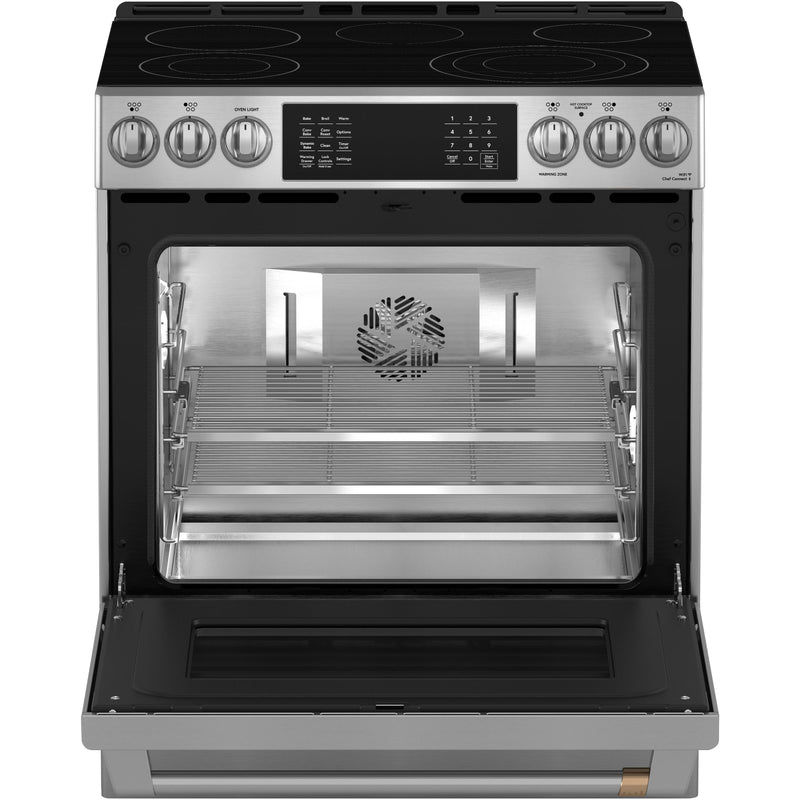 Café 30-inch Freestanding Electric Range with Wi-Fi CRS70XAWCS1 IMAGE 3