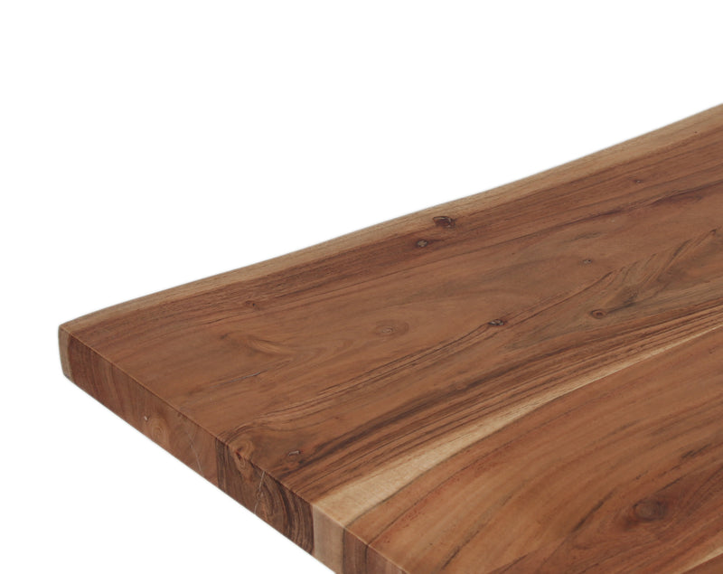 Live Edge Top Coffee Table w/U Legs -Natural & SS