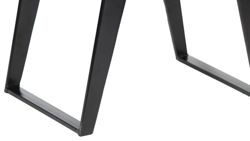 Yuki Live Edge Side Table - Slate Grey & Black