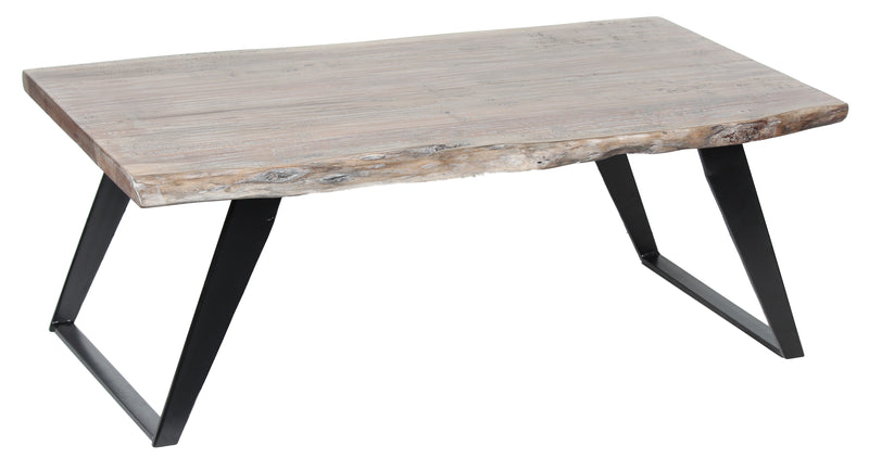 Yuki Live Edge Coffee Table - Slate Grey & Black