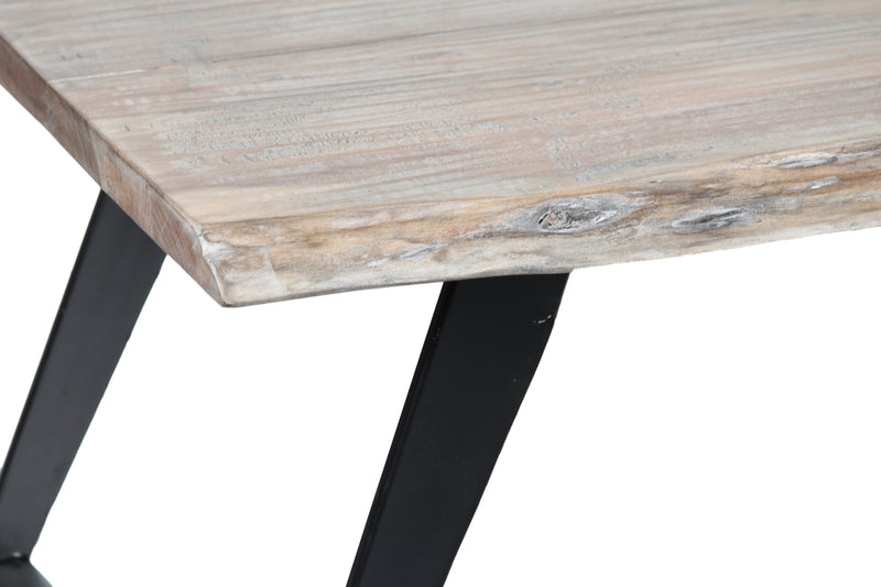 Yuki Live Edge Coffee Table - Slate Grey & Black