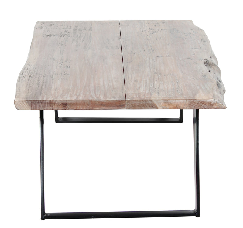 Yuki Live Edge Coffee Table - Slate Grey & Black