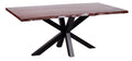 Spider Leg Free Edge Solid Sheesham Dining Table - Natural & Black