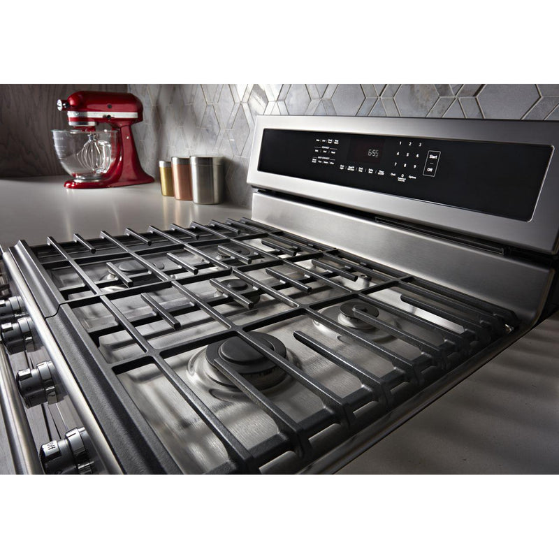 KitchenAid 30-inch Slide-In Gas Range KFGG500ESS IMAGE 3