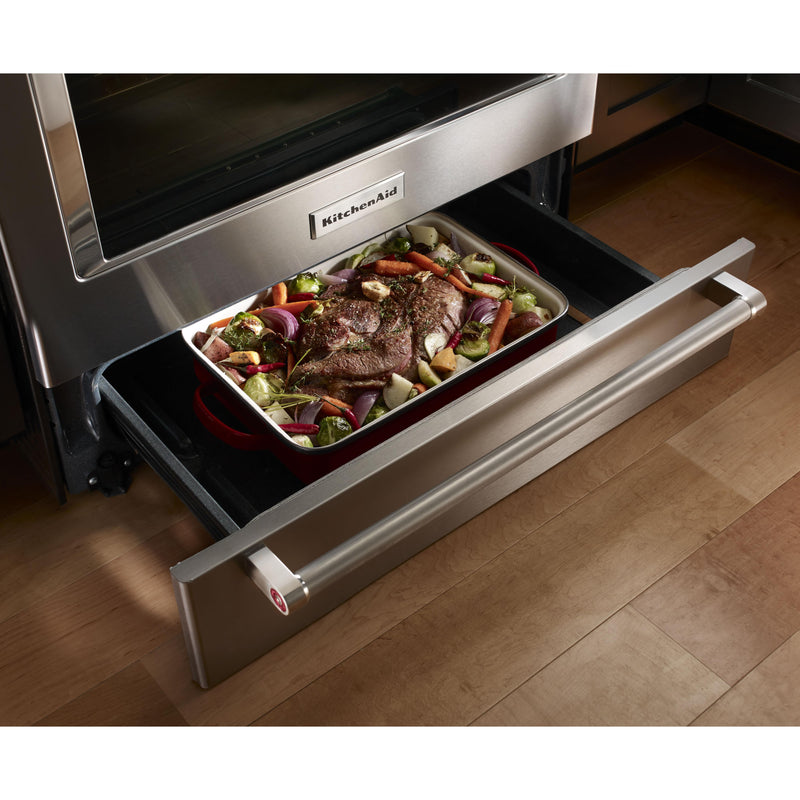 KitchenAid 30-inch Slide-In Electric Range YKSEB900ESS IMAGE 3