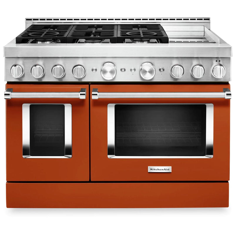 KitchenAid 48-inch Freestanding Dual Fuel Range with Even-Heat™ True Convection KFDC558JSC IMAGE 1