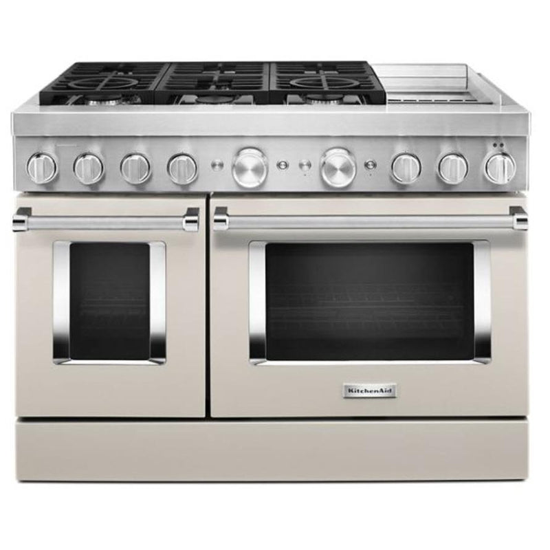 KitchenAid 48-inch Freestanding Dual Fuel Range with Even-Heat™ True Convection KFDC558JMH IMAGE 1