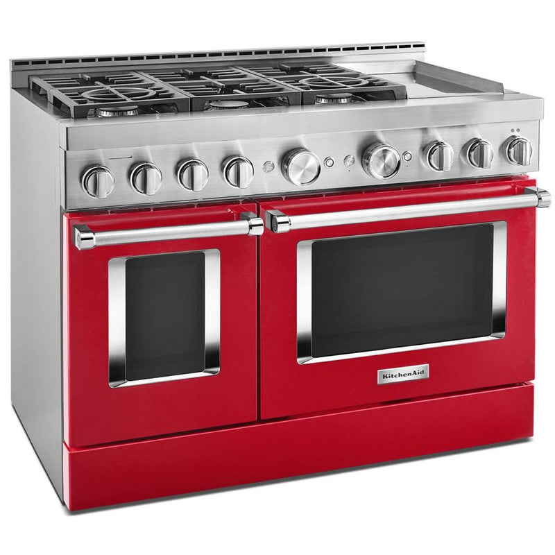 KitchenAid 48-inch Freestanding Gas Range with Even-Heat™ True Convection KFGC558JPA IMAGE 2