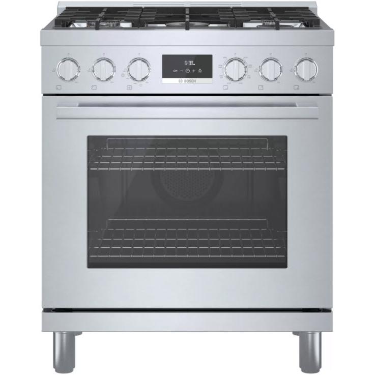 Bosch 30-inch Freestanding Dual Fuel Range with Convection Technology HDS8055C/01 IMAGE 1