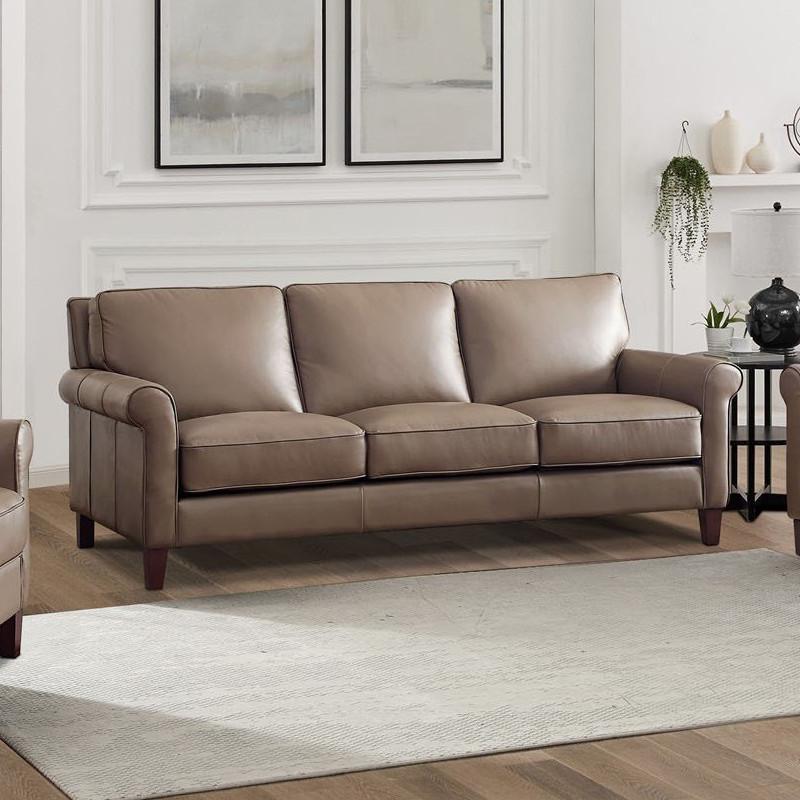 Amax Leather New London Stationary Leather Sofa 6671-30-2518 IMAGE 2