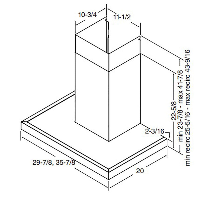 Best 30-inch WCS1 Series Wall Chimney Hood WCT1306SS IMAGE 6