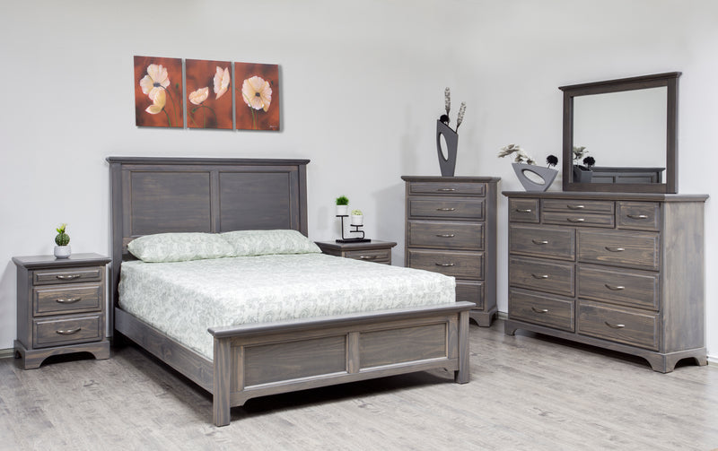 Mako Wood Furniture Symphony King Panel Bed 2900-K-HB/FB/R/SLT-KING