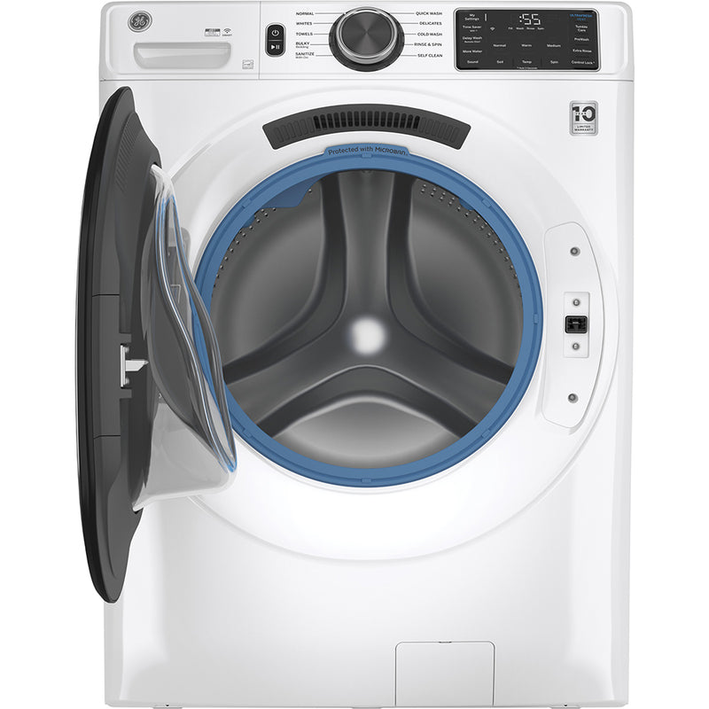 GE 5.5 cu. ft. (IEC) Capacity Washer with Built-In Wifi White - GFW550SMNWW