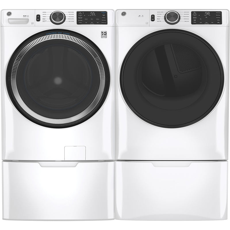 GE 5.5 cu. ft. (IEC) Capacity Washer with Built-In Wifi White - GFW550SMNWW